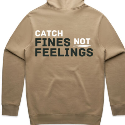Catch Fines Not Feelings - No Logo Green/White Variation - Hoodie Thumbnail