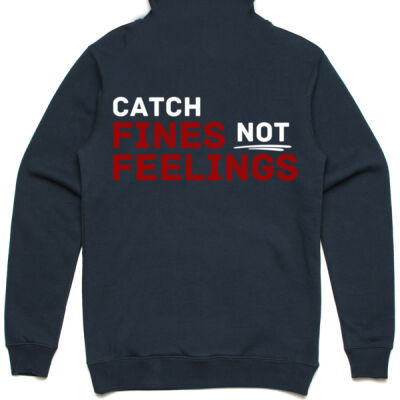 Catch Fines Not Feelings - No Logo Red/White Variation - Hoodie Thumbnail