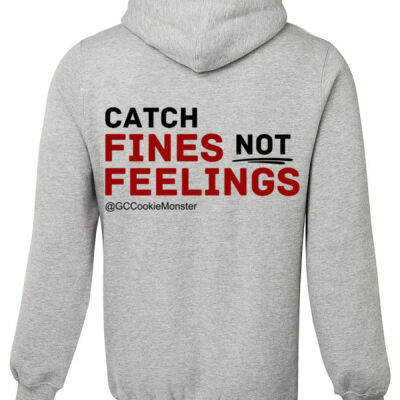 Catch Fines Not Feelings - Red/Black Variation - Fleece Hoodie Thumbnail