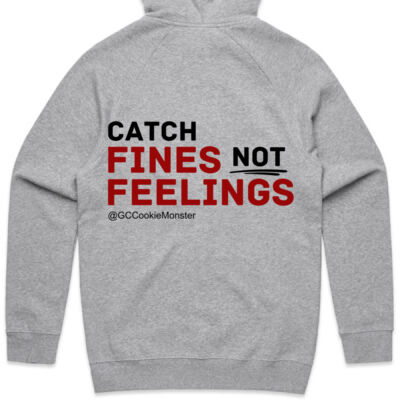 Catch Fines Not Feelings - Red/Black Variation - Zip Hoodie Thumbnail