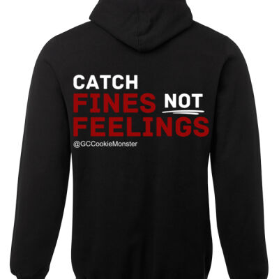 Catch Fines Not Feelings - Red/White Variation - Fleece Hoodie Thumbnail