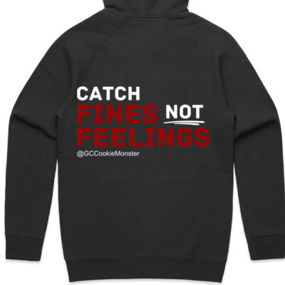 Catch Fines Not Feelings - Red/White Variation - Zip Hoodie Thumbnail