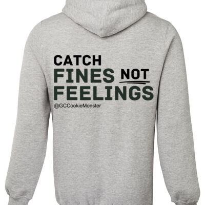 Catch Fines Not Feelings - Green/Black Variation - Fleece Hoodie Thumbnail