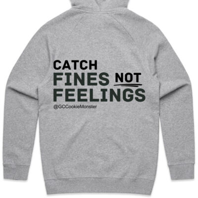 Catch Fines Not Feelings - Green/Black Variation - Zip Hoodie Thumbnail