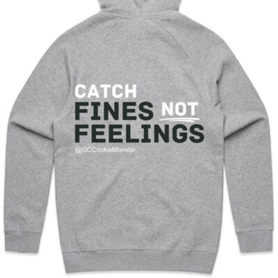 Catch Fines Not Feelings - Green/White Variation - Zip Hoodie Thumbnail