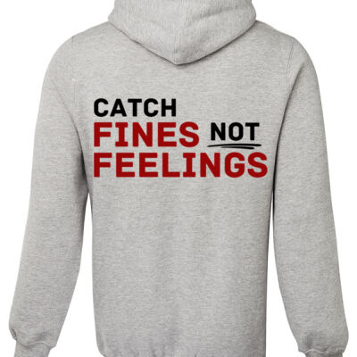 Catch Fines Not Feelings - No Logo Red/Black Variation - Fleece Hoodie Thumbnail