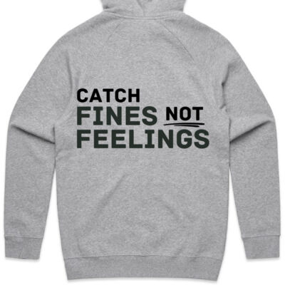 Catch Fines Not Feelings - No Logo Green/Black Variation - Zip Hoodie Thumbnail