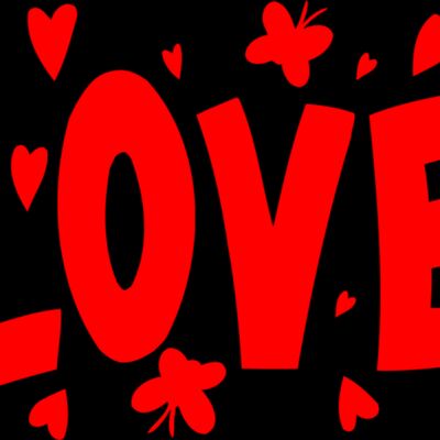 Red LOVE with hearts Thumbnail