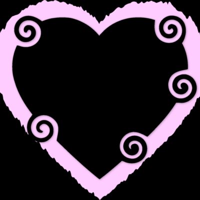 Pale pink fancy love heart Thumbnail