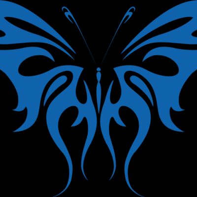 Blue tattoo butterfly Thumbnail