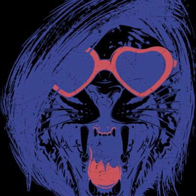 Scruffy lion with sunglasses Thumbnail