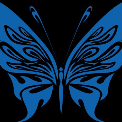 Blue tattoo butterfly2 Thumbnail