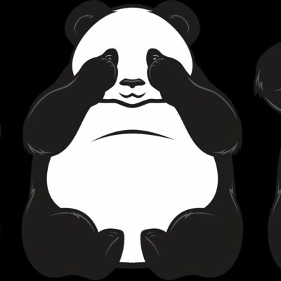 Hear no evil pandas horizontal Thumbnail
