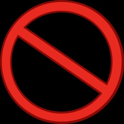 Red NO or STOP Thumbnail