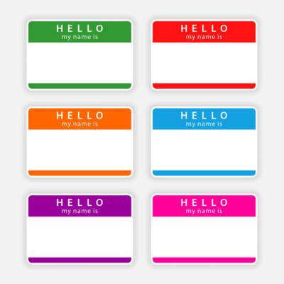 badge name tags hello Cliparto 3728640 Large Thumbnail