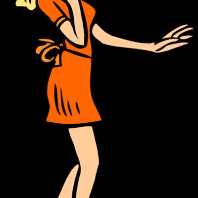 Woman waitress rollerskates Thumbnail