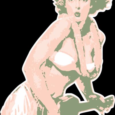 Cartoon hula girl ukelele Thumbnail