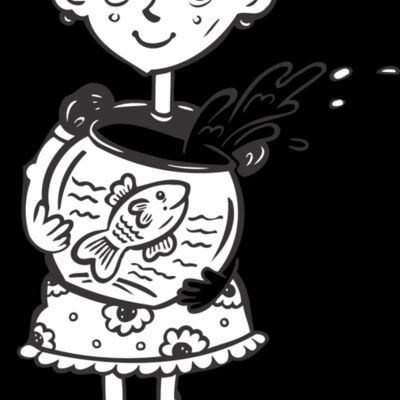 Girl holding fish bowl Thumbnail