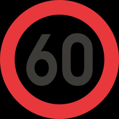 60 speed sign Thumbnail