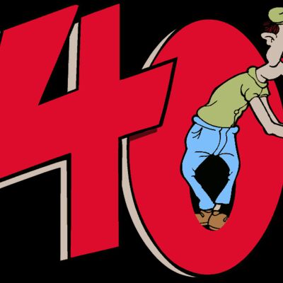 40th birthday image with old man  Thumbnail