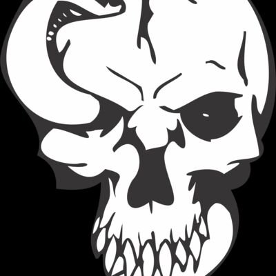 Skull with snake Thumbnail