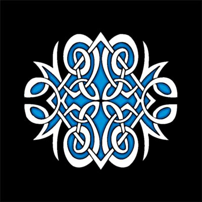 blue black white celtic design Thumbnail