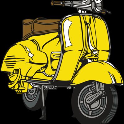 Yellow Vespa Scooter Thumbnail