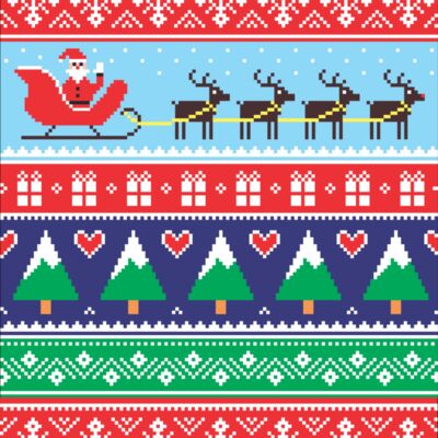 Santa Sleigh [print size 400 x 500] Thumbnail